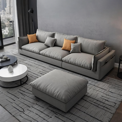 Amos Three Seater Sofa Corner, Leathaire