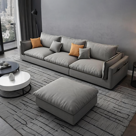 Amos Three Seater Sofa Corner, Leathaire
