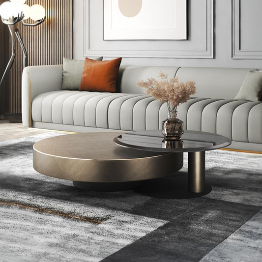 Gold Nesting Coffee Table, Gold 100cm/65cm For Display With Dents On Top