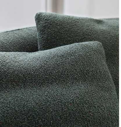 Yannik Four Seater Curved Sofa, Green