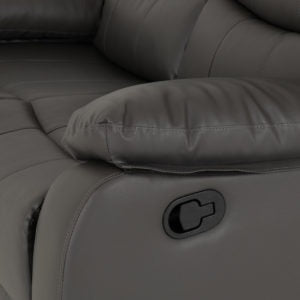 Roma 3+2 Recliner suite-Grey faux leather