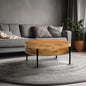 Soloman Mango Wood Coffee Table-Natural Mango Wood/Black