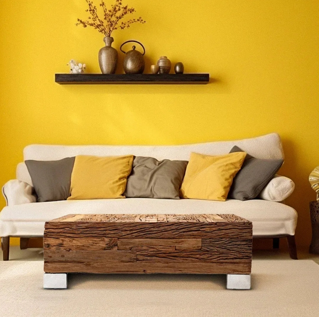 Heather Reclaimed Wood Coffee table-Natural