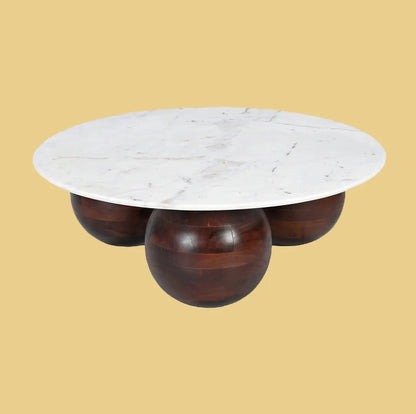 Chloe White Marble Top Coffee Table