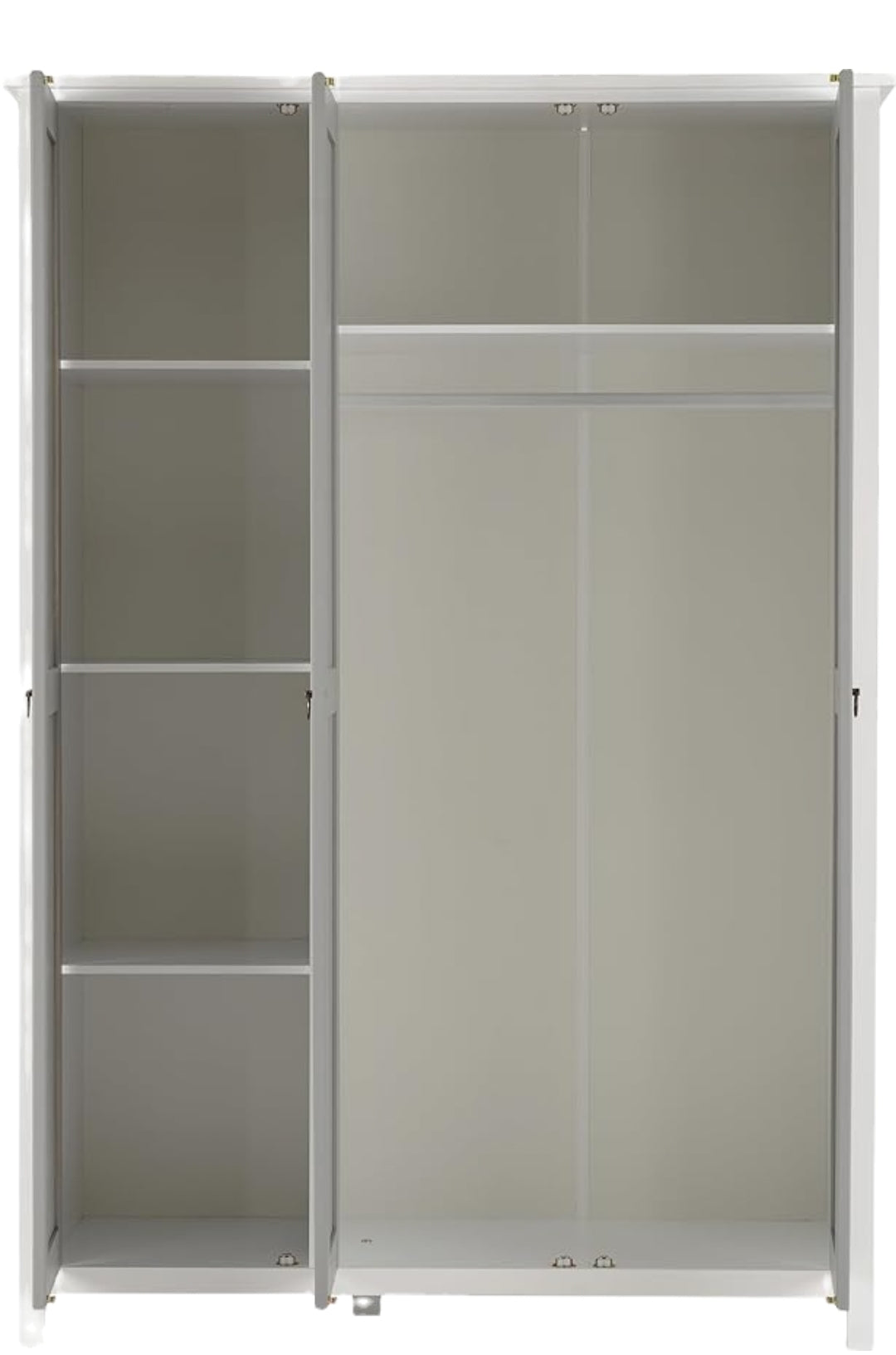Vermont 3 Door Wardrobe White/Grey