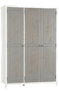 Vermont 3 Door Wardrobe White/Grey