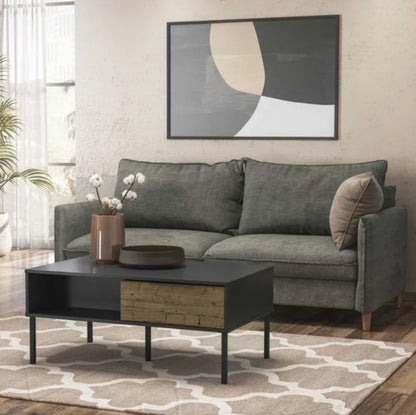 Madrid Coffee Table Black/Acacia Effect