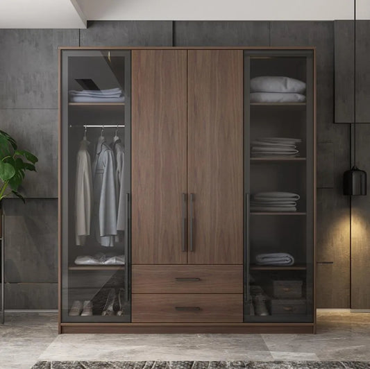 Sanders Wardrobe, Wooden & Black