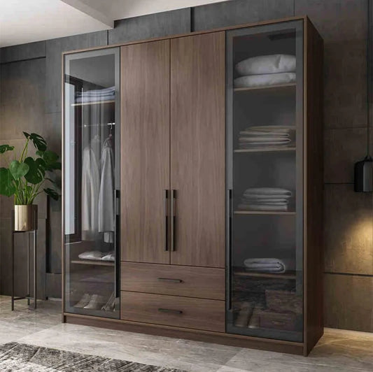 Sanders Wardrobe, Wooden & Black