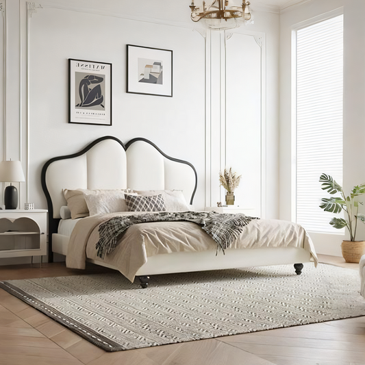 Tracy Cream King Size / Super King Size Bed, Cream