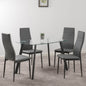 Abbey grey faux leather dinning chair in pair