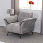 Amalfi 1 Seater Grey Fabric