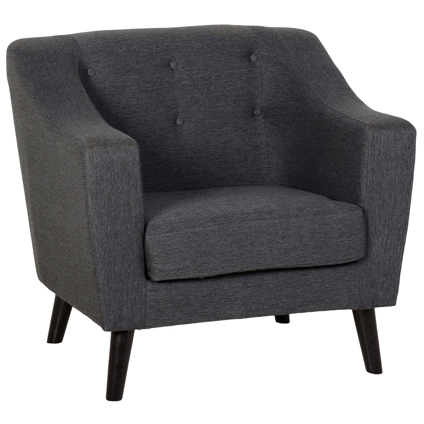 Ashley 1 Seater Sofa Dark Grey Fabric