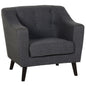 Ashley 1 Seater Sofa Dark Grey Fabric