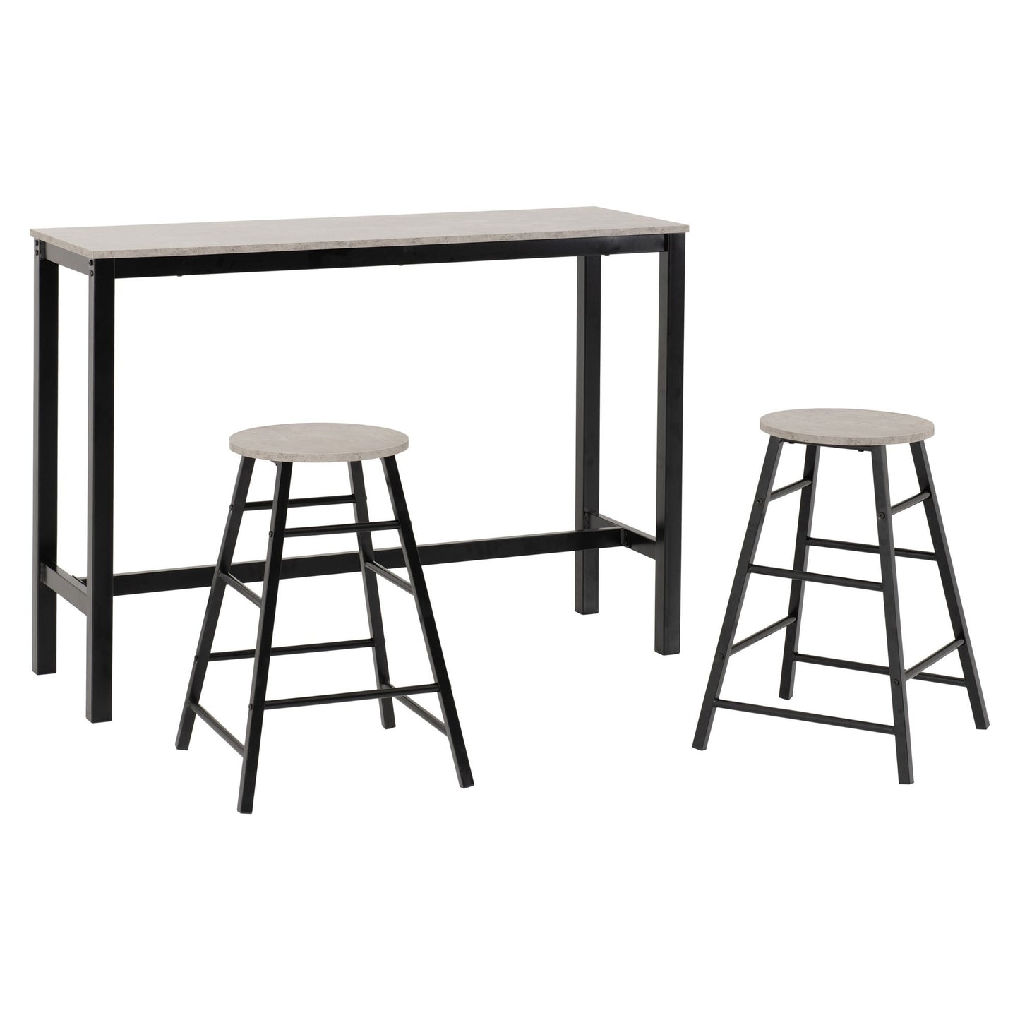 Athens breakfast bar set concrete effect