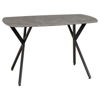 Athens Rectangular concrete effect Dining set with Sapphire Blue Velvet