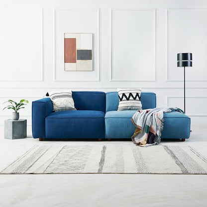 Chul Two Seater Sofa, Modular Sofa, Blue