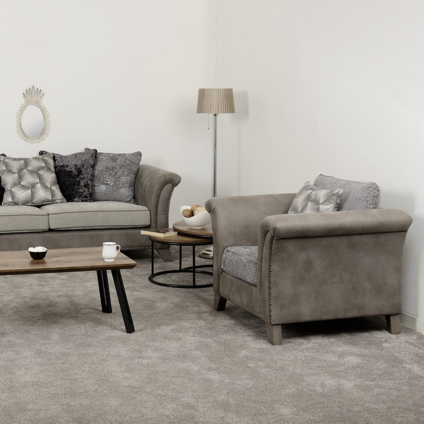 Grace Chair-Silver Grey Fabric