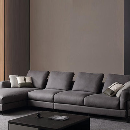 H92 Grey Four Seater Corner Sofa, Leathaire, Multiple Color
