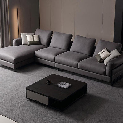 H92 Grey Four Seater Corner Sofa, Leathaire, Multiple Color