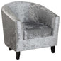 Hammond Tub Chair-Silver Crushed Velvet