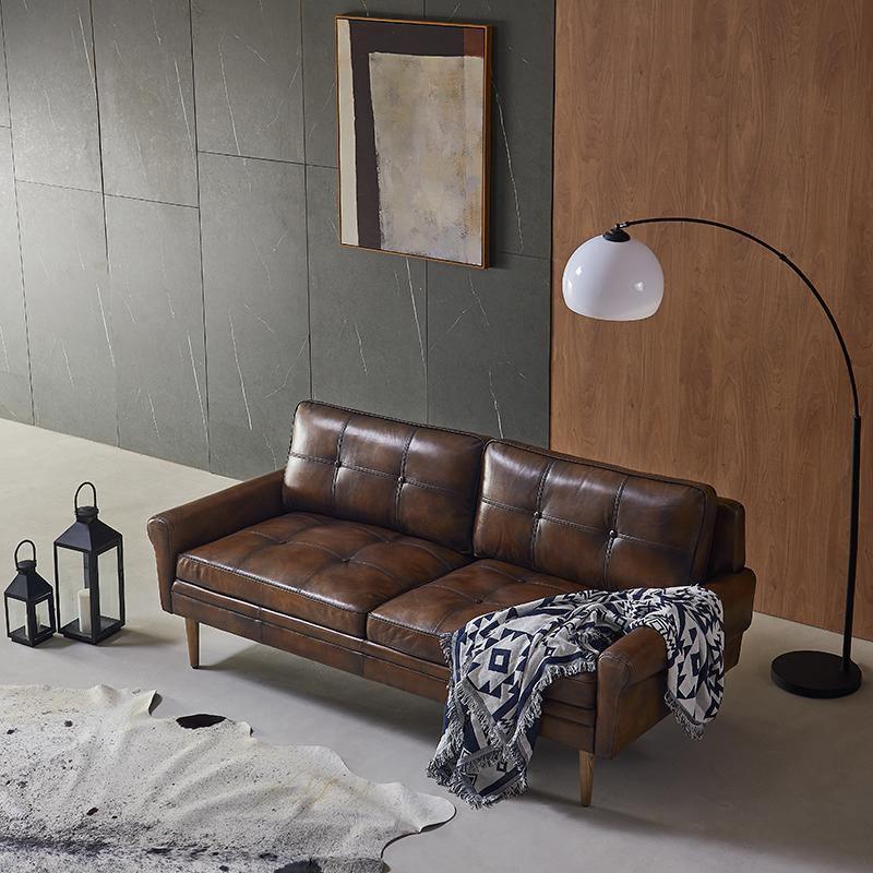 Hemenway Two Seater Sofa, Full Grain Leather