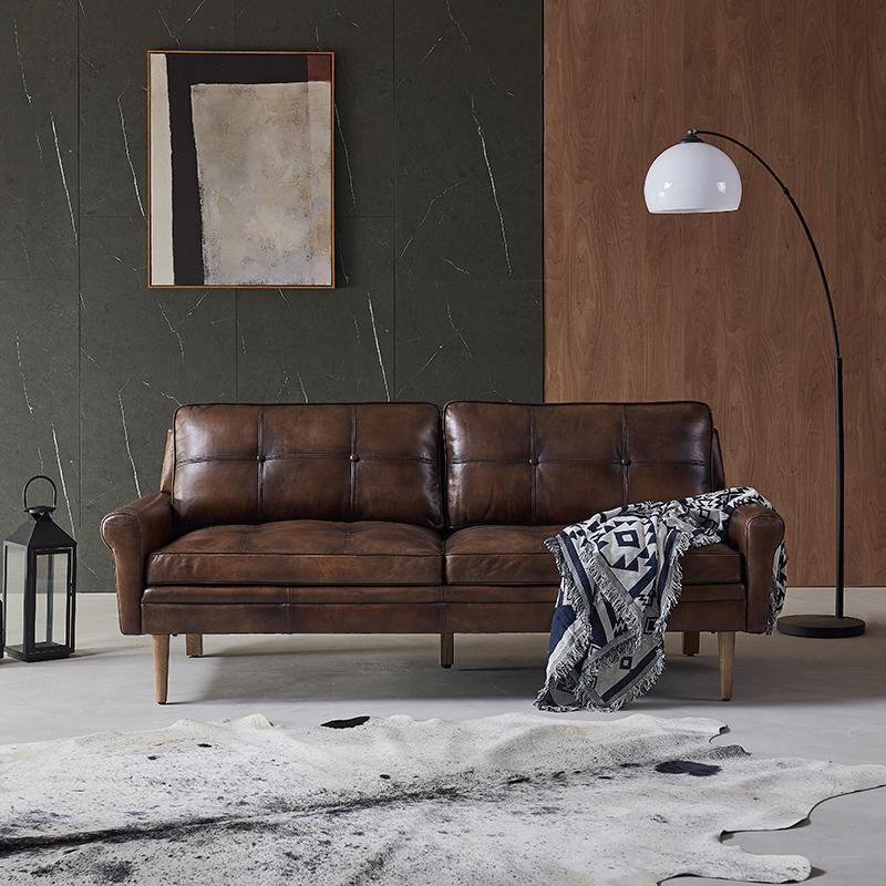 Hemenway Two Seater Sofa, Full Grain Leather