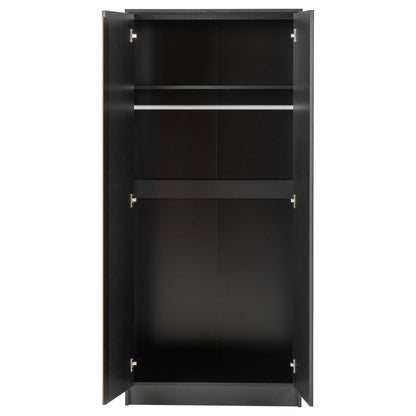 Malvern 2 Door Wardrobe Bedroom Set Black