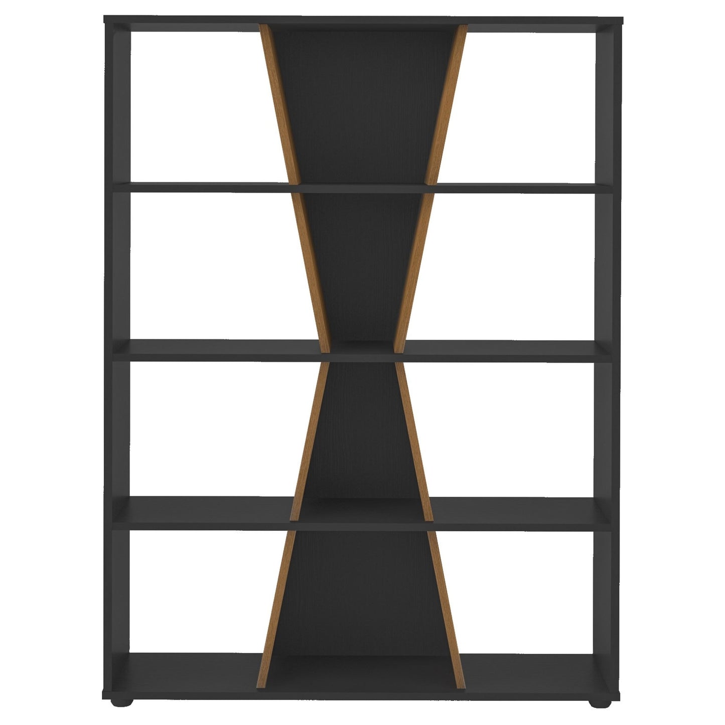 Naples Medium Bookcase  Black/Pine Effect