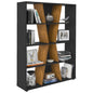 Naples Medium Bookcase  Black/Pine Effect
