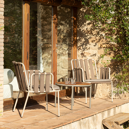 Artemis Outdoor Round Dining Table & Dining Chair, For Patio Garden