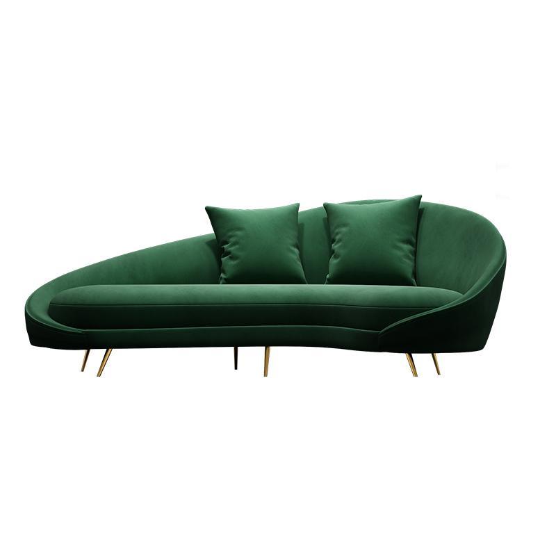Slender Modern Curved Two Seater, Three Seater, Armchair, Velvet