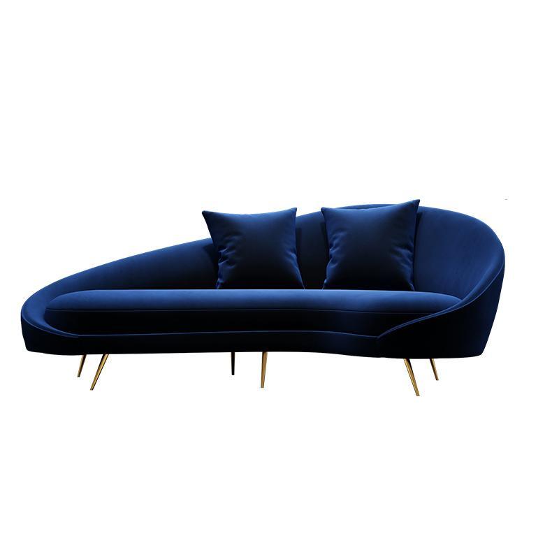 Slender Modern Curved Two Seater, Three Seater, Armchair, Velvet