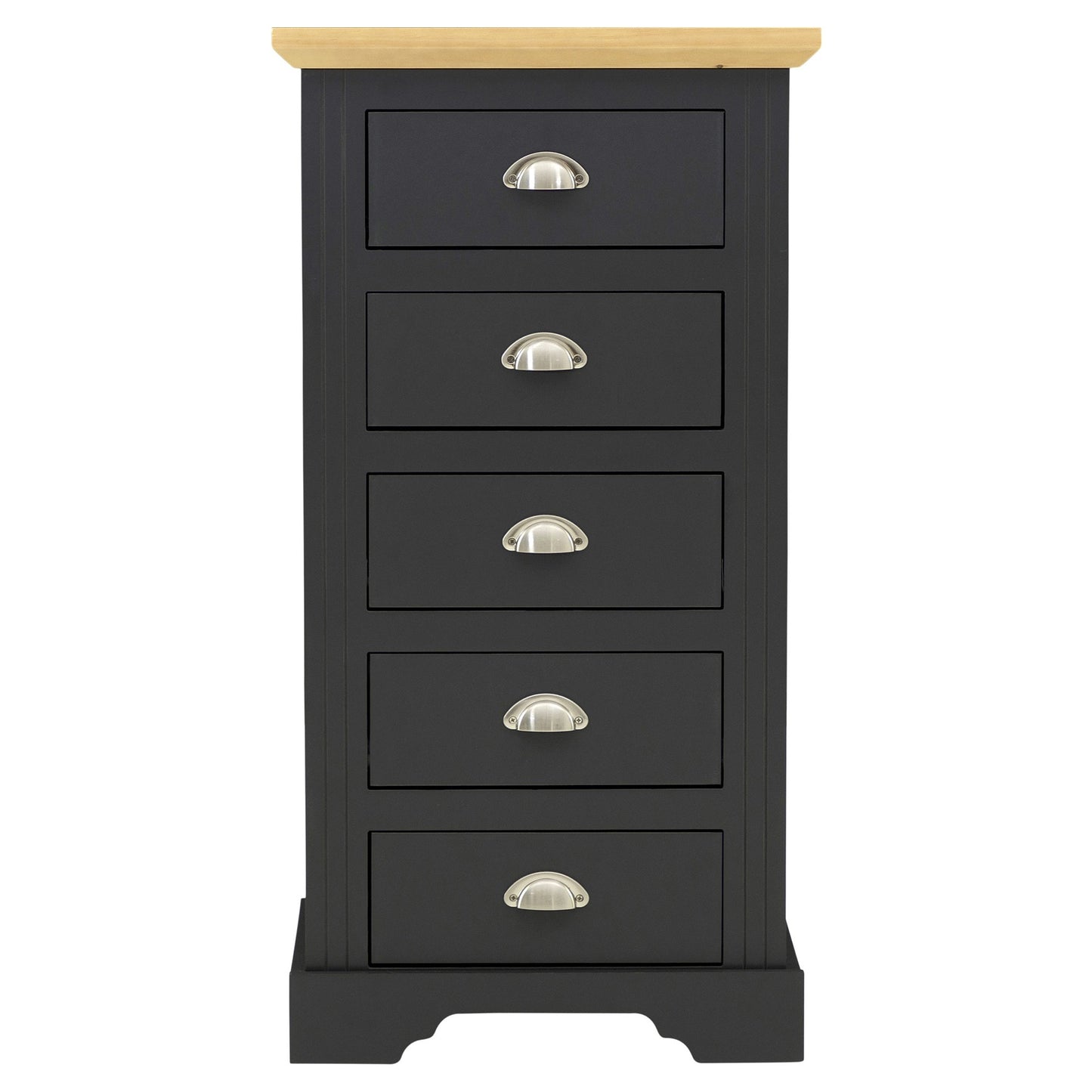 Toledo 5 Drawer Grey/Oak Effect