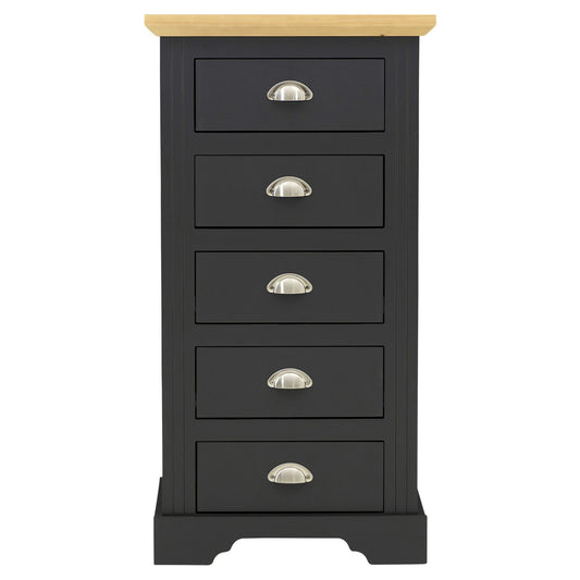 Toledo 5 Drawer Grey/Oak Effect