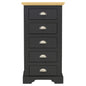 Toledo 5 Drawer Grey/Oak Effect