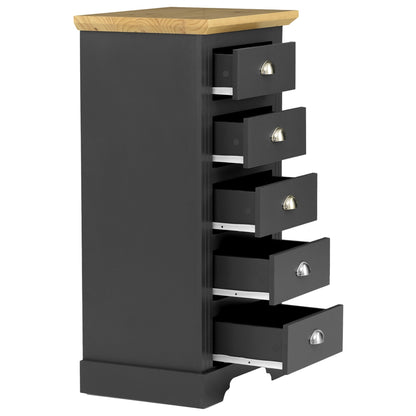 Toledo 5 Drawer Grey/Oak Effect