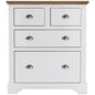 Toledo 2+2 Drawer Chest  White/Oak Effect