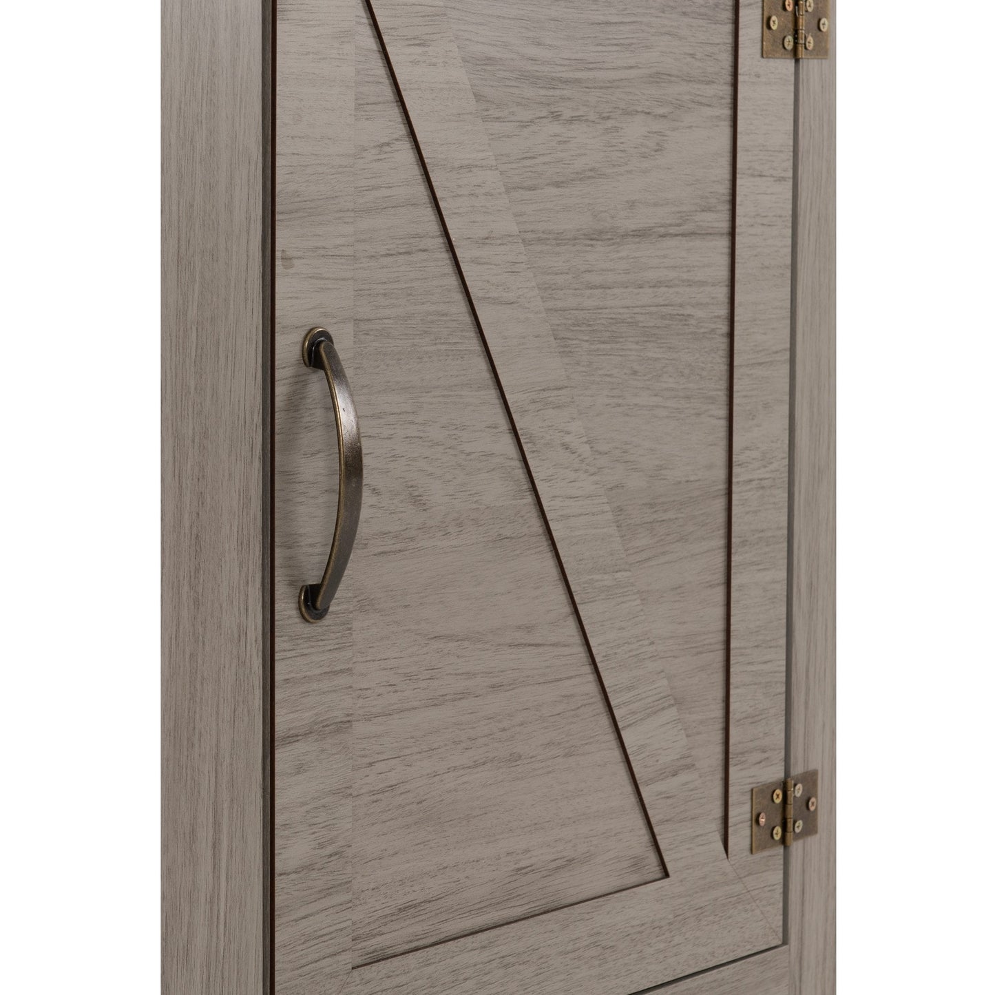 Zurich 1 Door Bookcase  Grey Wood Grain