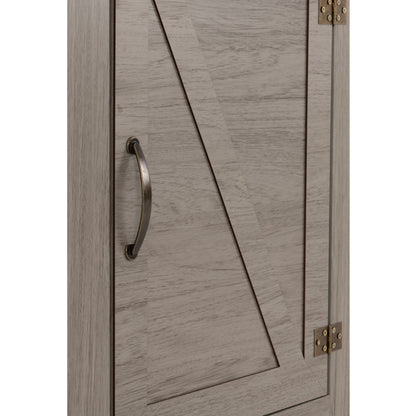 Zurich 1 Door Bookcase  Grey Wood Grain