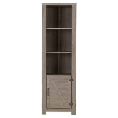 Zurich 1 Door Bookcase  Grey Wood Grain